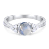 Vintage Style Round Natural Stone Ring