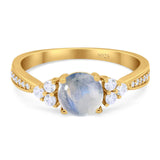 Vintage Style Round Natural Stone Ring