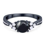 Vintage Style Round Natural Stone Ring