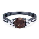 Vintage Style Round Natural Stone Ring