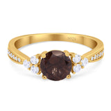 Vintage Style Round Natural Stone Ring