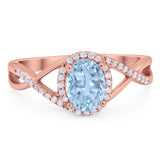 Art Deco Oval Natural Stone Infinity Ring