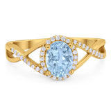 Art Deco Oval Natural Stone Infinity Ring