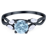 Art Deco Round Natural Stone Twisted Ring