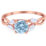 Art Deco Round Natural Stone Twisted Ring