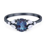 Art Deco Oval Trillium Ring