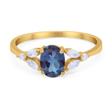 Art Deco Oval Trillium Ring