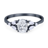 Art Deco Oval Trillium Ring