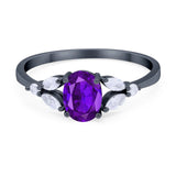 Art Deco Oval Trillium Ring