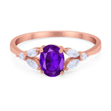 Art Deco Oval Trillium Ring