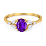 Art Deco Oval Trillium Ring