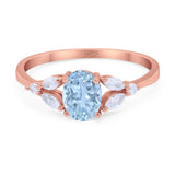 Art Deco Oval Trillium Ring