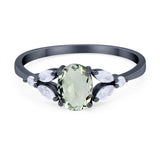 Art Deco Oval Trillium Ring