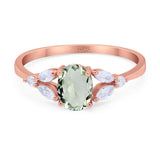 Art Deco Oval Trillium Ring