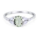 Art Deco Oval Trillium Ring