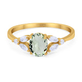 Art Deco Oval Trillium Ring