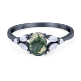 Art Deco Oval Trillium Ring