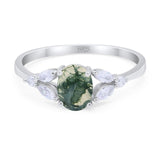 Art Deco Oval Trillium Ring
