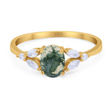 Art Deco Oval Trillium Ring