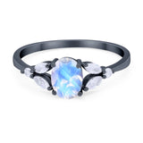 Art Deco Oval Trillium Ring