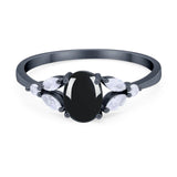 Art Deco Oval Trillium Ring