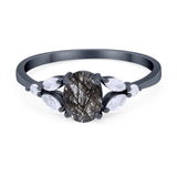 Art Deco Oval Trillium Ring