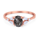 Art Deco Oval Trillium Ring