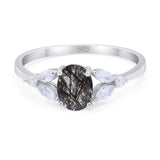 Art Deco Oval Trillium Ring