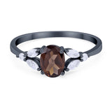 Art Deco Oval Trillium Ring