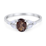 Art Deco Oval Trillium Ring
