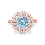 Vintage Style Round Natural Stone Cocktail Ring