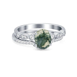 Two Piece Oval Solitaire Ring 