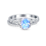 Two Piece Oval Solitaire Ring 