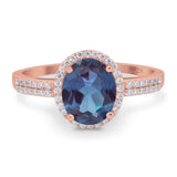 Art Deco Oval Natural Stone Wedding Ring