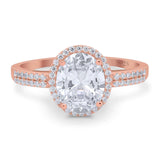 Art Deco Oval Natural Stone Wedding Ring