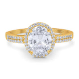 Art Deco Oval Natural Stone Wedding Ring