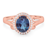 Art Deco Oval Natural Stone Filigree Ring