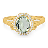 Art Deco Oval Natural Stone Filigree Ring