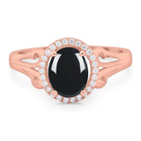 Art Deco Oval Natural Stone Filigree Ring