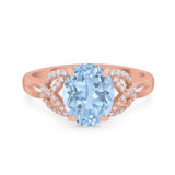 Art Deco Oval Natural Stone Trinity Ring