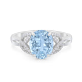Art Deco Oval Natural Stone Trinity Ring