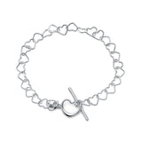 Heart Link Toggle Bracelet