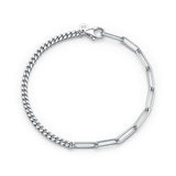 Curb Staple Link Chain Bracelet 