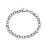 Rolo Link Bracelet Adjustable 925 Sterling Silver