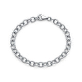 Rolo Link Bracelet Adjustable 925 Sterling Silver