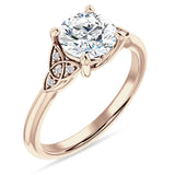 18K Gold IGI Certified Round 3 Carat Lab Grown Diamond Trinity Ring