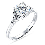 18K Gold IGI Certified Round 2 Carat Lab Grown Diamond Trinity Ring