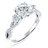 IGI Certified Round 2 Carat Lab Grown Diamond Twisted Trio Ring