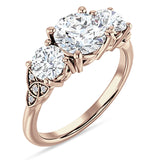 IGI Certified Round 3 Carat Lab Grown Diamond Trio Ring