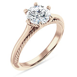 18K Gold IGI Certified Round 1 Carat Lab Grown Diamond Solitaire Ring